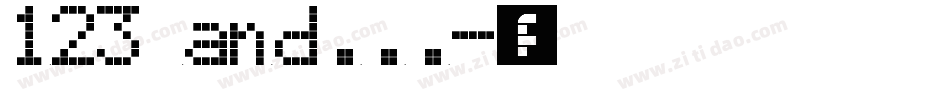 123 and...字体转换
